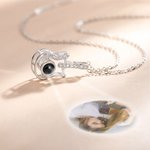 Personalized Guitar Design Projection Necklace with 100 Languages I Love You and Photo Valentine's Day Gift for Guitar Lovers