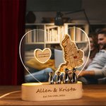Benutzerdefinierte Karte Nachtlampe mit Ihrer Adresse Neues Zuhause Geschenk für Paare