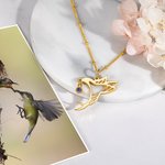 Personalisierte Kolibri Birthstone Halskette mit Perlen Kugelkette Geburtstag Muttertag Geschenk für Mama Oma