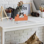Henkilökohtainen Tämä on minun sohva Go Sit Over There Clear Akryyli Plaque Desk Decor Syntymäpäivälahja lemmikkieläinten ystäville