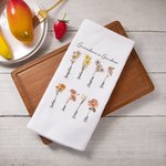 Personalisierte Geburt Blume Geschirrtuch weiß super saugfähig Geschenk für Oma Mutter