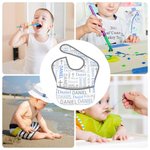Personalized Waterproof Baptismal Cross Baby Bib with Pocket and Adjustable Tie Closure Eating Feeding Essential Baby Shower Gift for Boy Girl