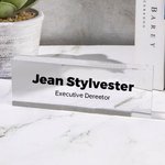 Porte-nom en acrylique personnalisé Plaque de bureau Décoration de bureau Féliciter Apprécier Cadeau pour Collègue Famille