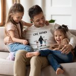 Sweat à capuche personnalisé Like Father Like Children Family Shirt Sweatshirt Fête des pères Noël Cadeau de remerciement pour papa