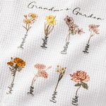Personalisierte Geburt Blume Geschirrtuch weiß super saugfähig Geschenk für Oma Mutter