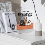 Henkilökohtainen Tämä on minun sohva Go Sit Over There Clear Akryyli Plaque Desk Decor Syntymäpäivälahja lemmikkieläinten ystäville