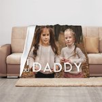 Personalisierte We Love You Daddy Mommy Foto Decke Home Dekoration Geburtstag Jahrestag Geschenk für Familie