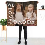 Personalisierte We Love You Daddy Mommy Foto Decke Home Dekoration Geburtstag Jahrestag Geschenk für Familie