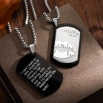 Personligt graverat halsband för män med namntext Alla hjärtans dag-jubileumspresent till honom