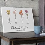 Personalisierte Aquarell Geburt Blume Canvas rahmenlose Malerei Geschenk für Großmutter Mutter