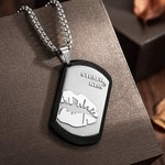 Personligt graverat halsband för män med namntext Alla hjärtans dag-jubileumspresent till honom