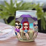Personalized Are We Drunk Bitch We Might Be 12oz Wine Tumbler Birthday Gift for Sisters Besties