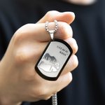 Personligt graverat halsband för män med namntext Alla hjärtans dag-jubileumspresent till honom