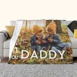 Personalisierte We Love You Daddy Mommy Foto Decke Home Dekoration Geburtstag Jahrestag Geschenk für Familie