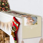 Gepersonaliseerd familie fotocollage tafelkleed met naam eetkamer decoratie verjaardag housewarming cadeau voor familie
