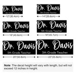 Personalised School Classroom Office Name Decal with Grade Position Subject Teacher's Day Gift for Teacher