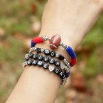 Gepersonaliseerde 4 stuks Football Game Day stapelbare armband sport team sieraden Gift voor voetbalfans voetbal moeder