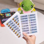 Personalizado impermeable lindo corazón de la flor de lentejuelas láser etiquetas adhesivas con nombre de útiles escolares de vuelta a la escuela regalo de cumpleaños para los niños
