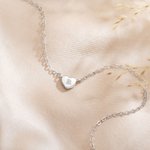Collier Lettre Personnalisé en Argent Cadeau d'Anniversaire Saint-Valentin pour Femme