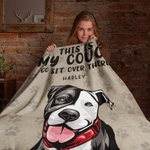 Couverture personnalisée avec impression de pattes pour chien Cadeau d'anniversaire pour les amoureux des chiens, chats et animaux de compagnie