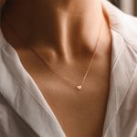 Collier Lettre Personnalisé en Argent Cadeau d'Anniversaire Saint-Valentin pour Femme