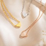 Collier Lettre Personnalisé en Argent Cadeau d'Anniversaire Saint-Valentin pour Femme