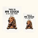Henkilökohtainen Tämä on minun sohva Go Sit Over There Funny Pet Akryyli Plaque Housewarming lahja Home Decoration Kissa Koira Loverille