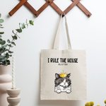 Bolsa de lona personalizada We Rule The House Regalo para amantes de las mascotas