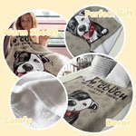 Couverture personnalisée avec impression de pattes pour chien Cadeau d'anniversaire pour les amoureux des chiens, chats et animaux de compagnie