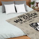 Couverture personnalisée avec impression de pattes pour chien Cadeau d'anniversaire pour les amoureux des chiens, chats et animaux de compagnie