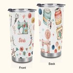 Henkilökohtainen ompelu teema Food Grade 20oz Tumbler kansi syntymäpäivä äitienpäivä lahja äidille ompelu rakastaja