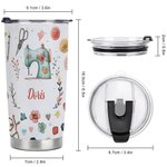 Henkilökohtainen ompelu teema Food Grade 20oz Tumbler kansi syntymäpäivä äitienpäivä lahja äidille ompelu rakastaja