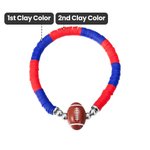 Gepersonaliseerde 4 stuks Football Game Day stapelbare armband sport team sieraden Gift voor voetbalfans voetbal moeder