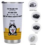 Personalisierte Wir sagen Ihnen, wir sind nicht Haustiere Wir sind Babys 20oz Tumbler Geburtstagsgeschenk für Tierliebhaber