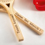 Gepersonaliseerde Food Grade Houten Tennis Racket Salade Servers met Gegraveerde Tekst Set van 2 Grappig Geschenk voor Tennis Lovers