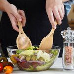 Gepersonaliseerde Food Grade Houten Tennis Racket Salade Servers met Gegraveerde Tekst Set van 2 Grappig Geschenk voor Tennis Lovers