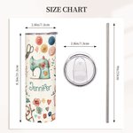 Gepersonaliseerd naaien thema Food Grade 20oz Skinny Tumbler met deksel en rietje schoonmaakborstel Verjaardag Moederdag cadeau voor moeder naailiefhe