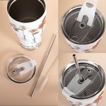 Spersonalizowany kubek Nana's Garden Love Grows Here Watercolor Birth Flower 30oz Curved Tumbler Prezent urodzinowy dla kobiet i dziewczynek