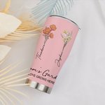 Spersonalizowany kubek Nana's Garden Love Grows Here Watercolor Birth Flower 30oz Curved Tumbler Prezent urodzinowy dla kobiet i dziewczynek