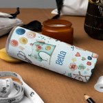 Gepersonaliseerd naaien thema Food Grade 20oz Skinny Tumbler met deksel en rietje schoonmaakborstel Verjaardag Moederdag cadeau voor moeder naailiefhe