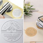 Personalized Country Map House Village Embosser Ex Libris Envelope Book Embossing Stamp Creative Souvenir Gift for Friend Family Backpacker Traveler