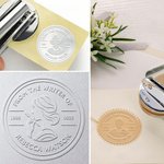 Sello en relieve con tema profesional personalizado Sello en relieve manual para libro Sobre Cumpleaños Aniversario Regalo para familia Amigo Colega