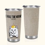Henkilökohtainen me hallitsemme talon 20oz Tumbler syntymäpäivälahja lemmikkieläinten ystävälle 1