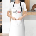 Henkilökohtainen Vedenpitävä Oxford kangas Chef esiliina nimi Housewarming syntymäpäivälahja ruoanlaitto rakastaja