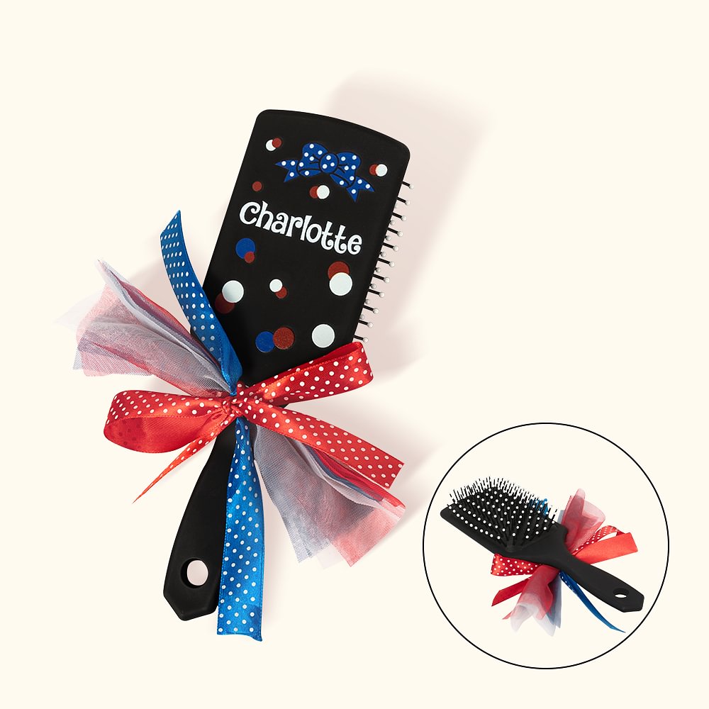 Personalisierte Paddel Haarbürste Anti-statische Massage Kamm mit Band Grooming Accessoire Geschenk für Teenager-Mädchen Cheer Team