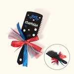 Personalized Paddle Hair Brush Anti-static Massage Comb with Ribbon Grooming Accessory Gift for Teen Girl Cheer Team