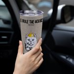 Henkilökohtainen me hallitsemme talon 20oz Tumbler syntymäpäivälahja lemmikkieläinten ystävälle 3