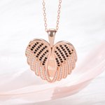 Gepersonaliseerde engel vleugels ketting met naam vrouwen zirkoon sieraden Valentijnsdag jubileum cadeau voor haar