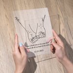 Henkilökohtainen Holding Hands Line Art Akryyli Plaque Ystävänpäivä Vuosipäivä Lahja Kodin sisustus pariskunnalle