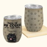 Personalizzato This Is Our Couch Wine Tumbler with Straw 12oz Cute Cat Dog Cup Birthday Gift for Pet Lover Owner (Regalo di compleanno per chi ama gli
